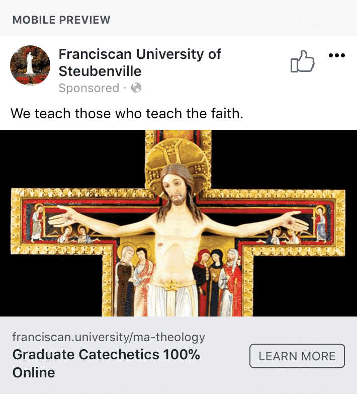 Reklama s Ježišom scenzurovaná Facebookom